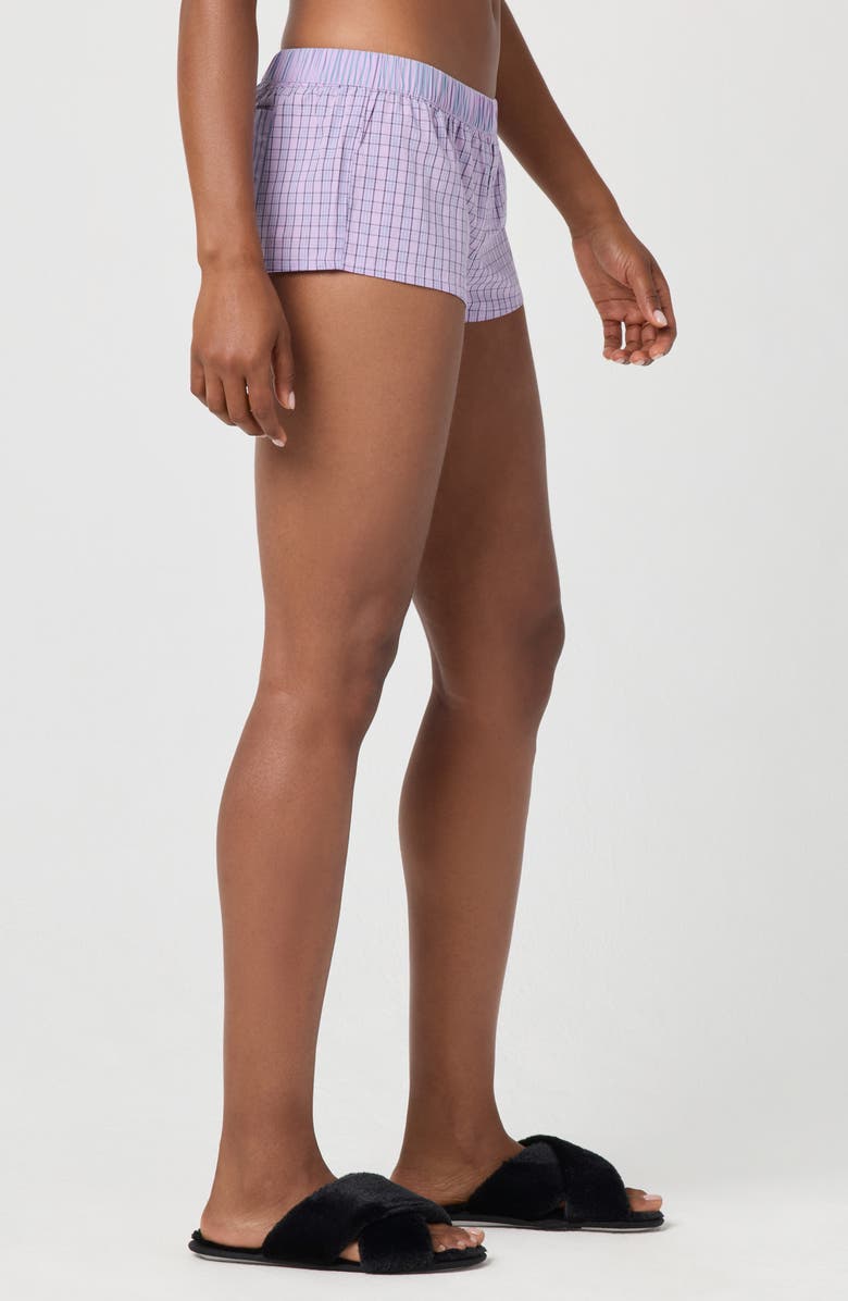 Florence by Mills Plaid Micro Shorts, Alternate, color, Millie Lavender Plaid