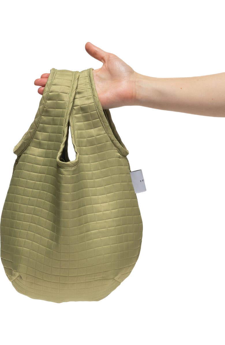 Priory Egg Tote - Grid, Alternate, color, Yuzu