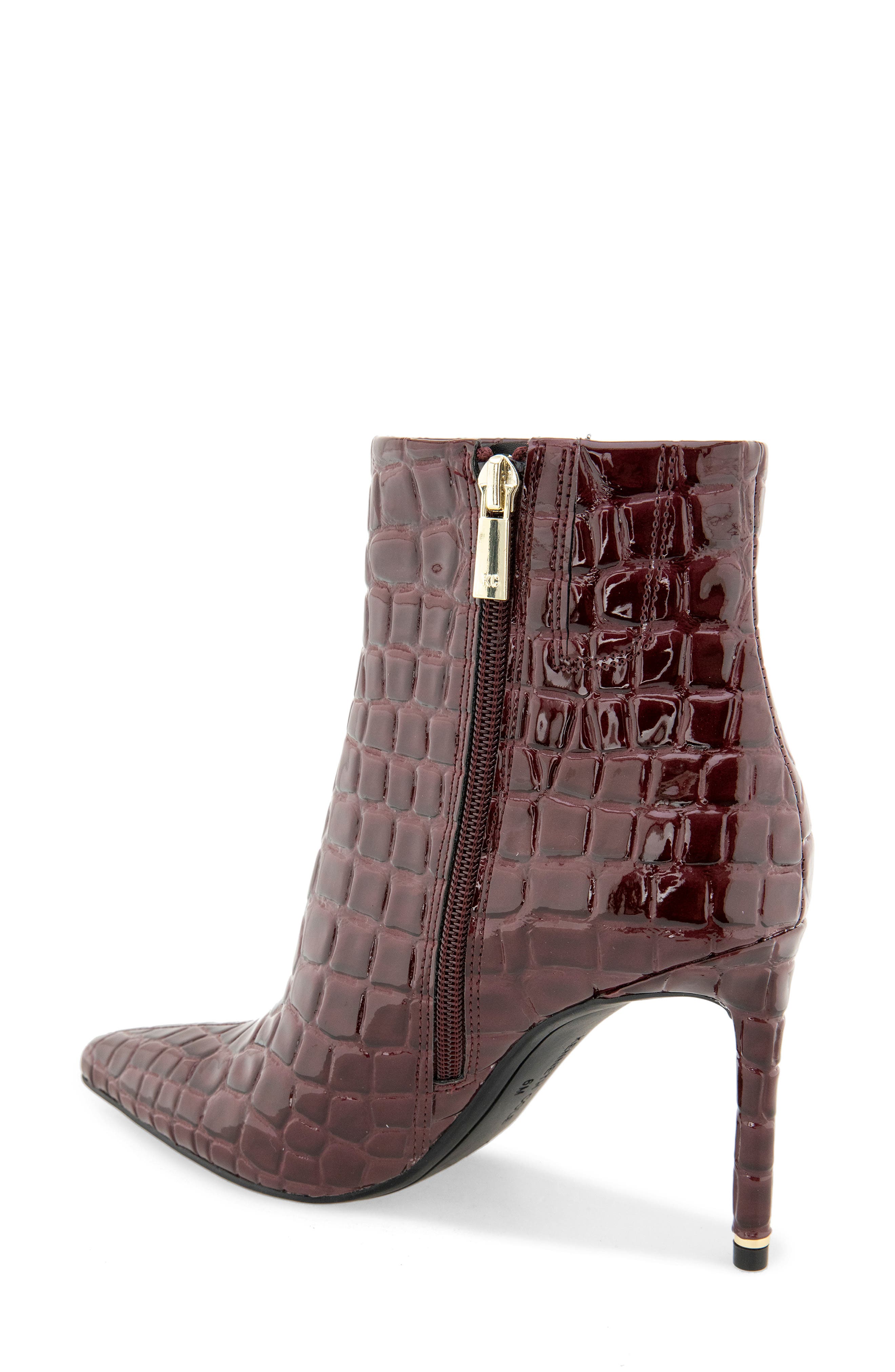 Quincy Pointed Toe Bootie, Alternate, color, WINE CROCO