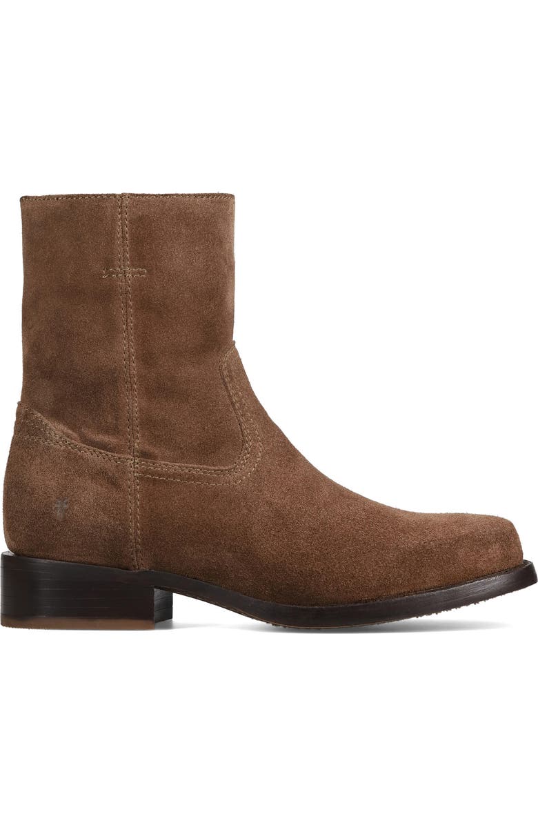 Frye Campus Suede Plain Toe Zip Boot, Alternate, color, Driftwood