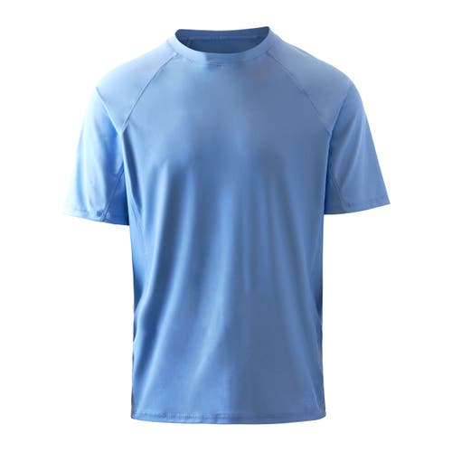 Uv Skinz Short Sleeve Crew Sun & Swim Shirt In Light Blue