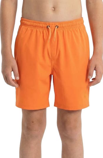 Spyder Kids' Volley Swim Shorts In Orange