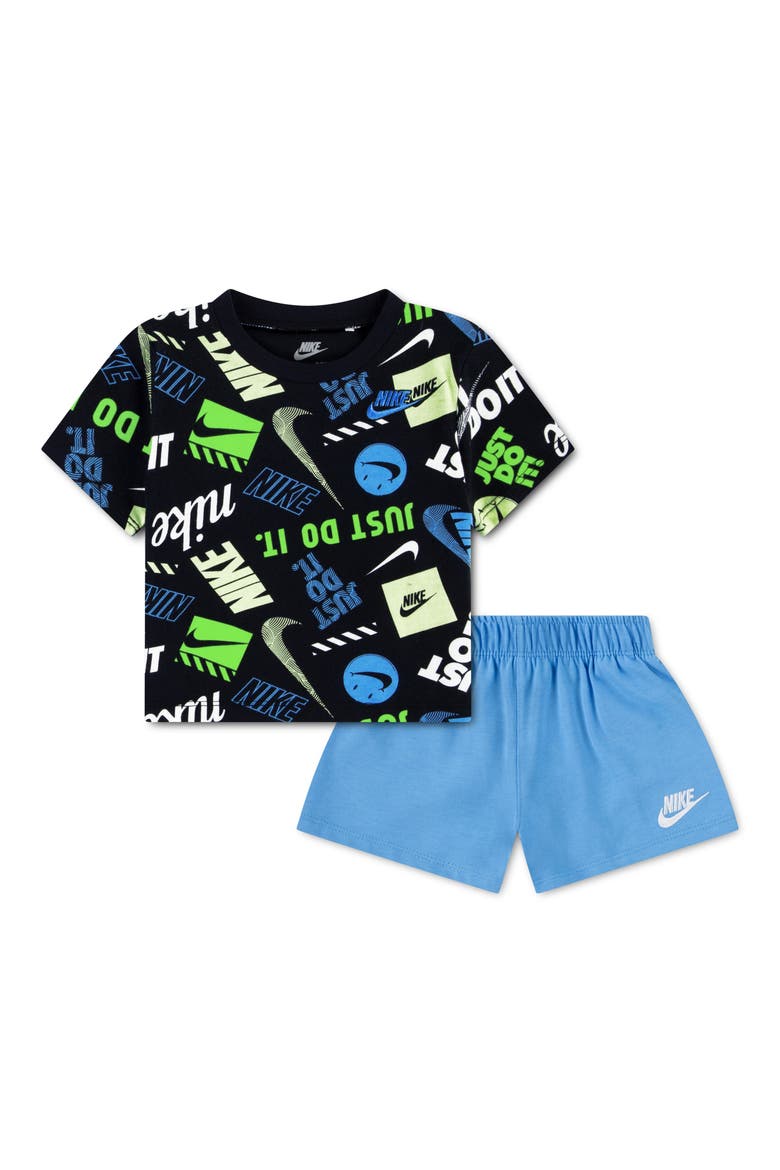 Sportswear Graphic T-Shirt & Shorts Set, Main, color, UNIVERSITY BLUE