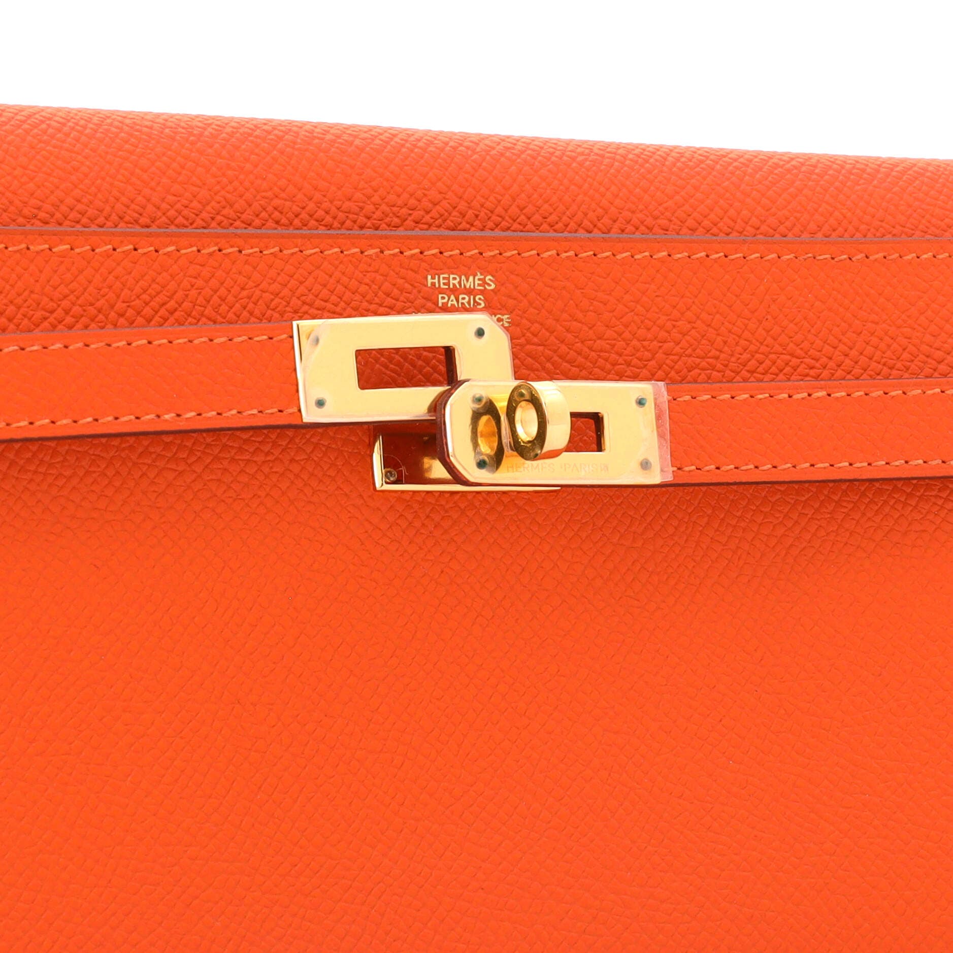 Pre-Owned Hermes Kelly Wallet Epsom Long, Alternate, color, Feu