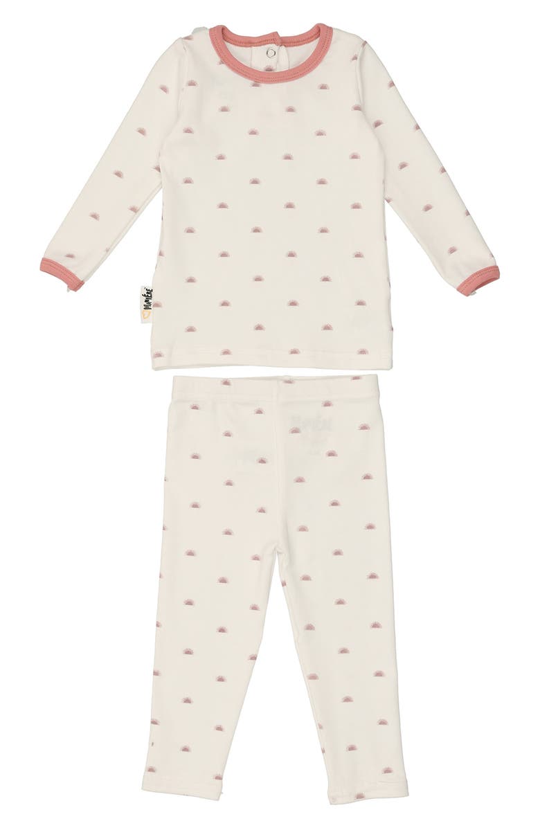 Manière Sun Print Stretch Cotton Top & Leggings, Main, color, 