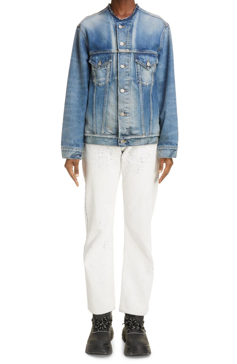 Maison Margiela Bianchetto Hand Painted Boyfriend Jeans, Alternate, color, 