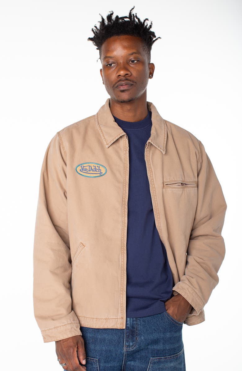 Von Dutch East Lined Quilted Worker Jacket, Main, color, Soft Edge