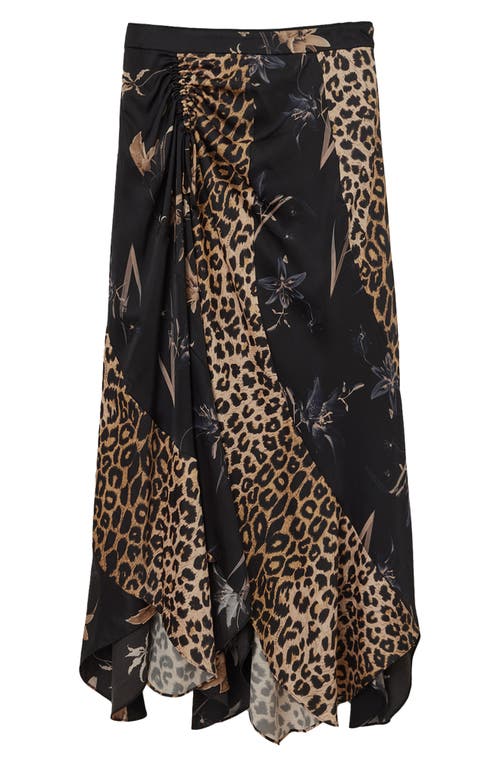 Allsaints Arleen Mixed Print Maxi Skirt In Animal Print