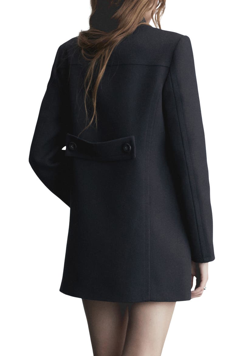 Cotton Blend Peacoat, Alternate, color, DARK NAVY