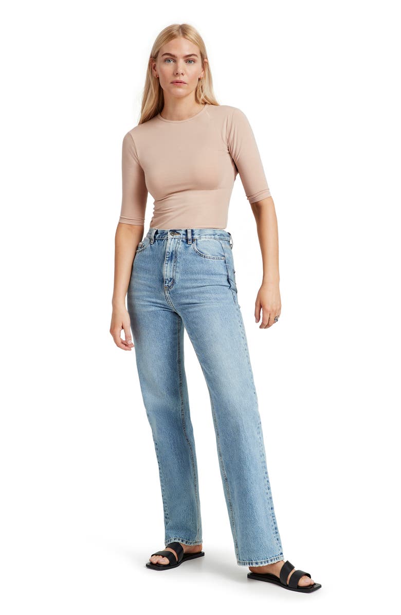 Marcella Frankie Jersey Top, Alternate, color, Light Beige