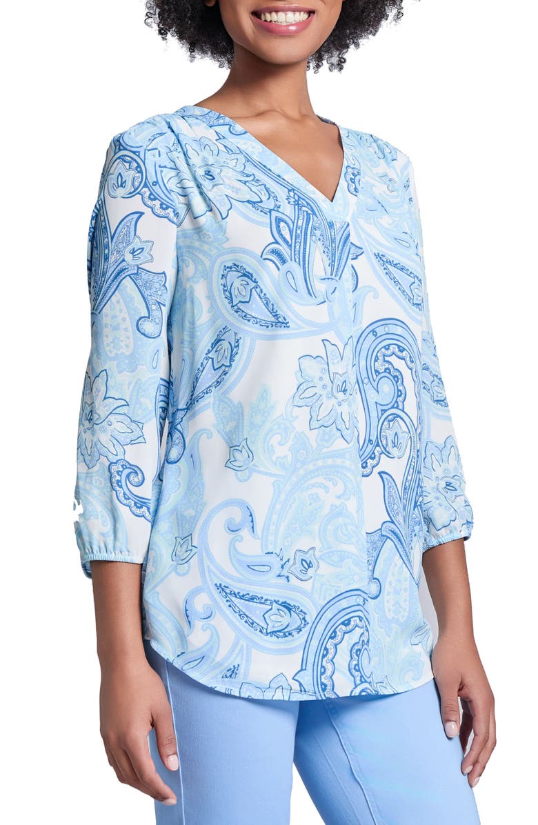 Jones New York Kelly Paisley Top, Alternate, color, 
