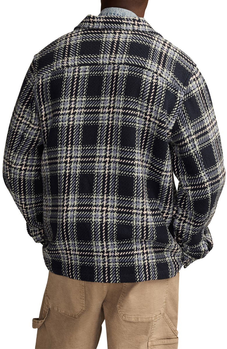 Lucky Brand Plaid Twill Shirt Jacket, Alternate, color, Navy Multi