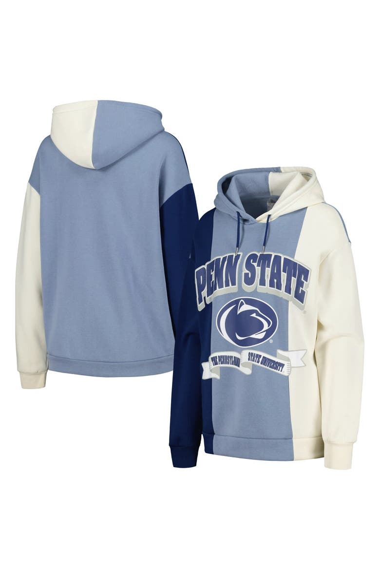 Women's Gameday Couture Navy Penn State Nittany Lions Hall of Fame Colorblock Pullover Hoodie, Main, color, Navy
