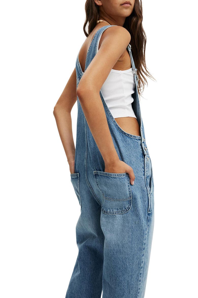 Women's Denim Overall, Alternate, color, Saltwater Blue