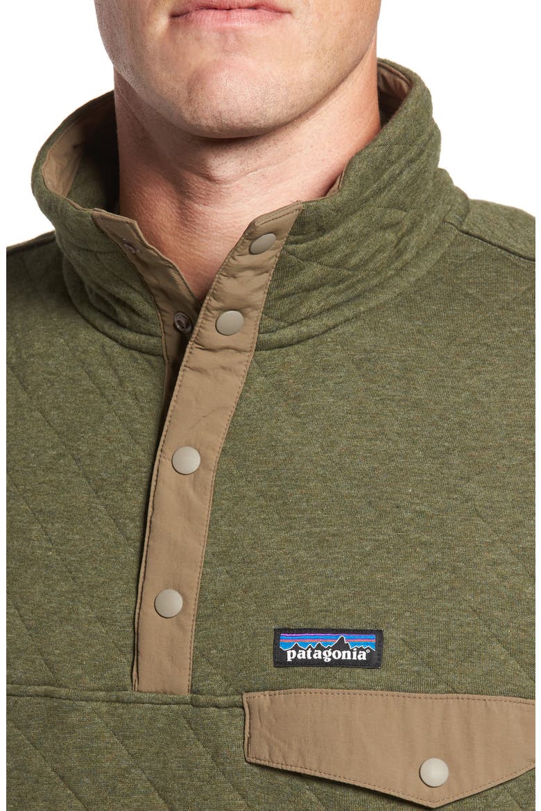 Snap-T® Quilted Fleece Pullover, Alternate, color, INDUSTRIAL GREEN