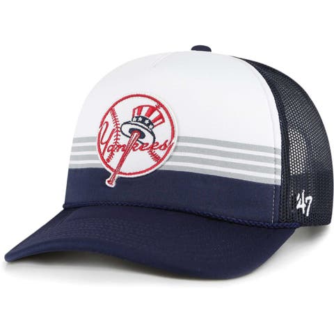 Men's '47 Navy New York Yankees Lift Off Foam Front Mesh Trucker Adjustable Hat
