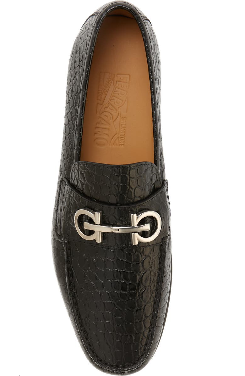 FERRAGAMO Galileo Croc Embossed Loafer, Alternate, color,