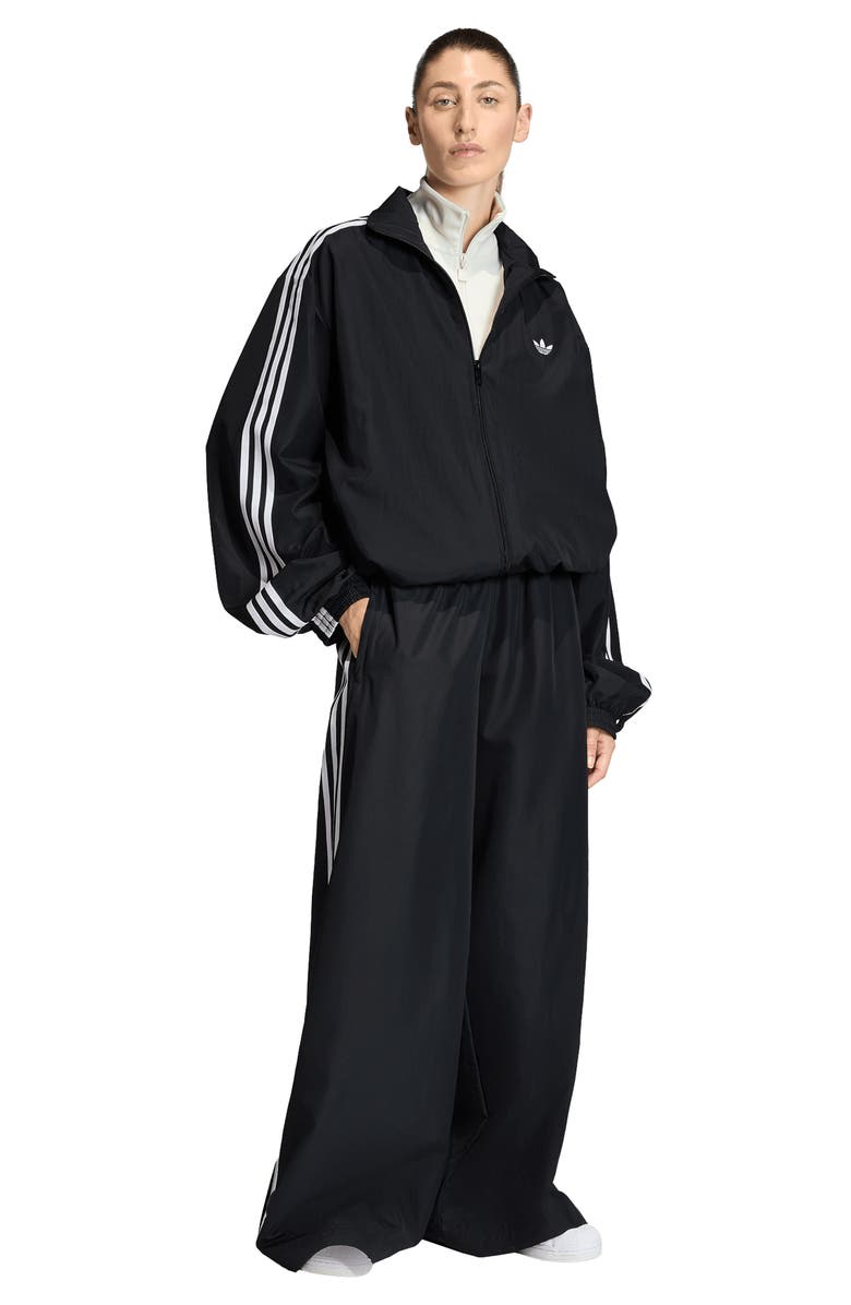 adidas Originals Firebird Recycled Polyester Track Jacket, Alternate, color, Black/ White