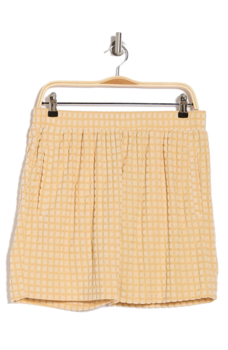 FLEECE FACTORY Box Cube Shorts, Alternate, color, Yellow
