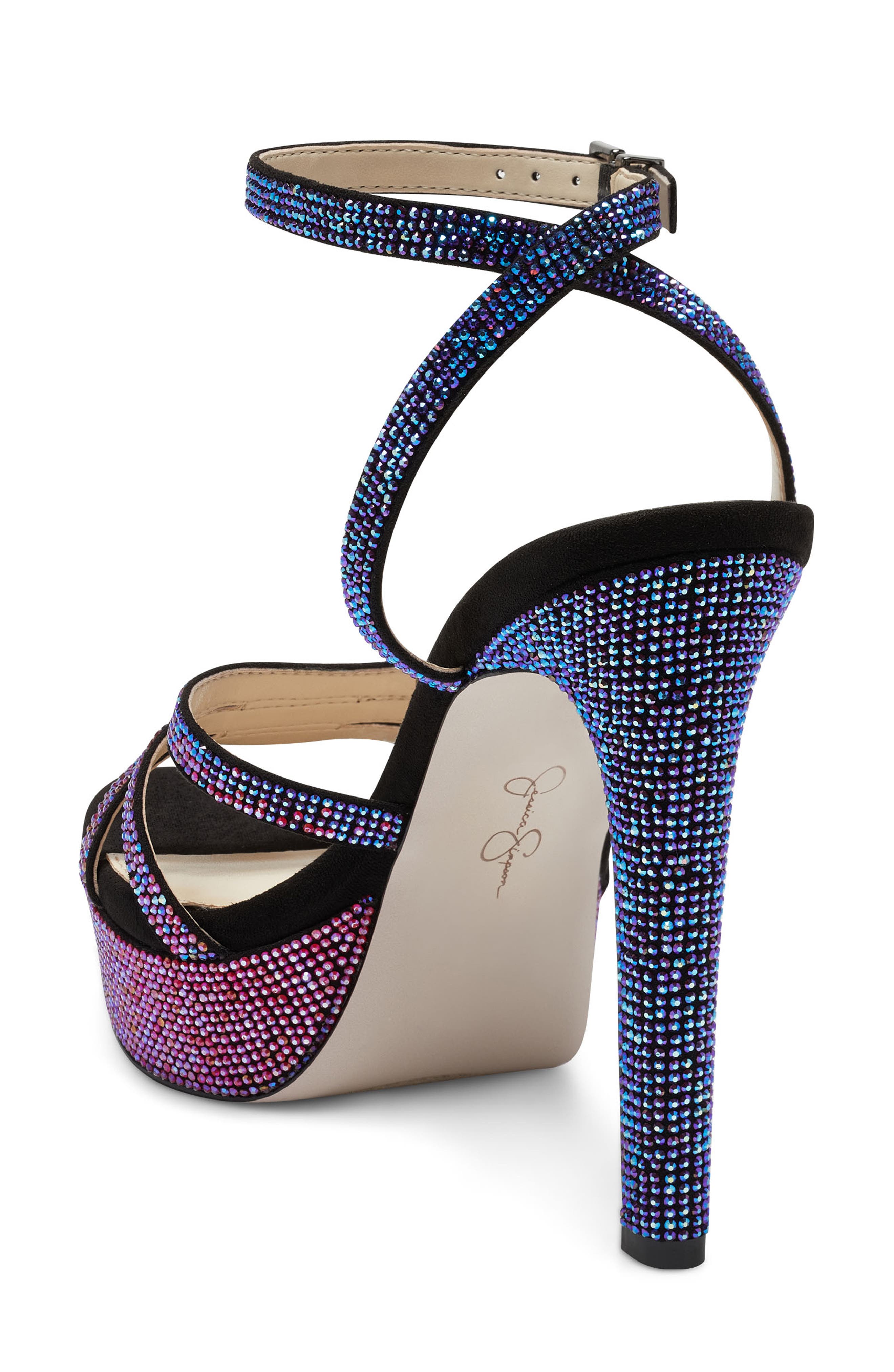 Balina Platform Sandal, Alternate, color, BLACK/AMETHY