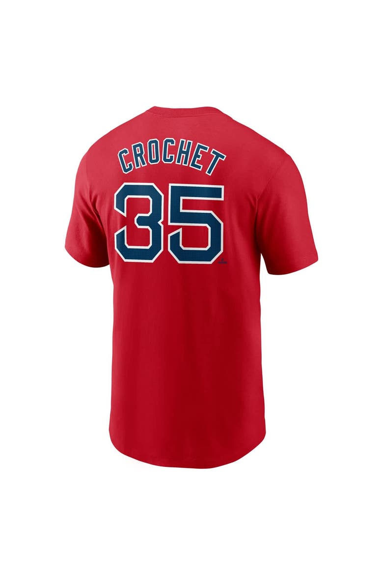 Men's Nike Garrett Crochet Red Boston Red Sox Fuse Name & Number T-Shirt, Alternate, color, Red