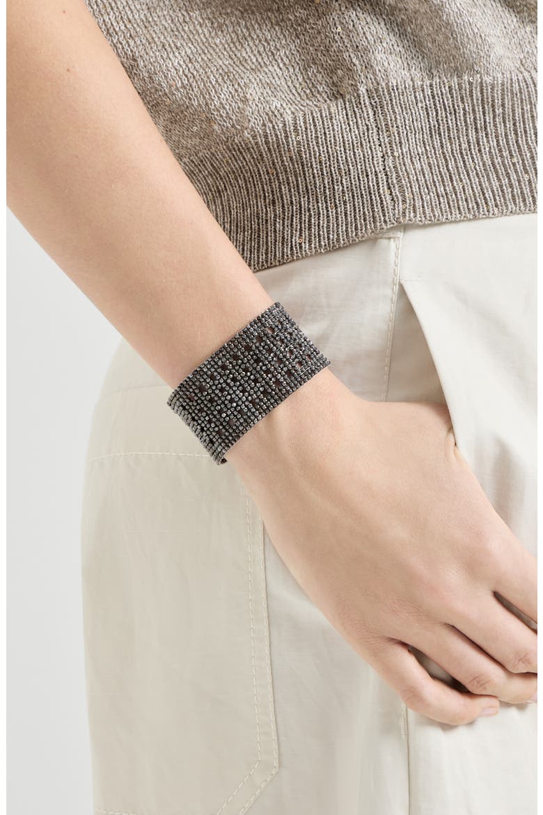 Silver bracelet, Alternate, color, Lignite Grey