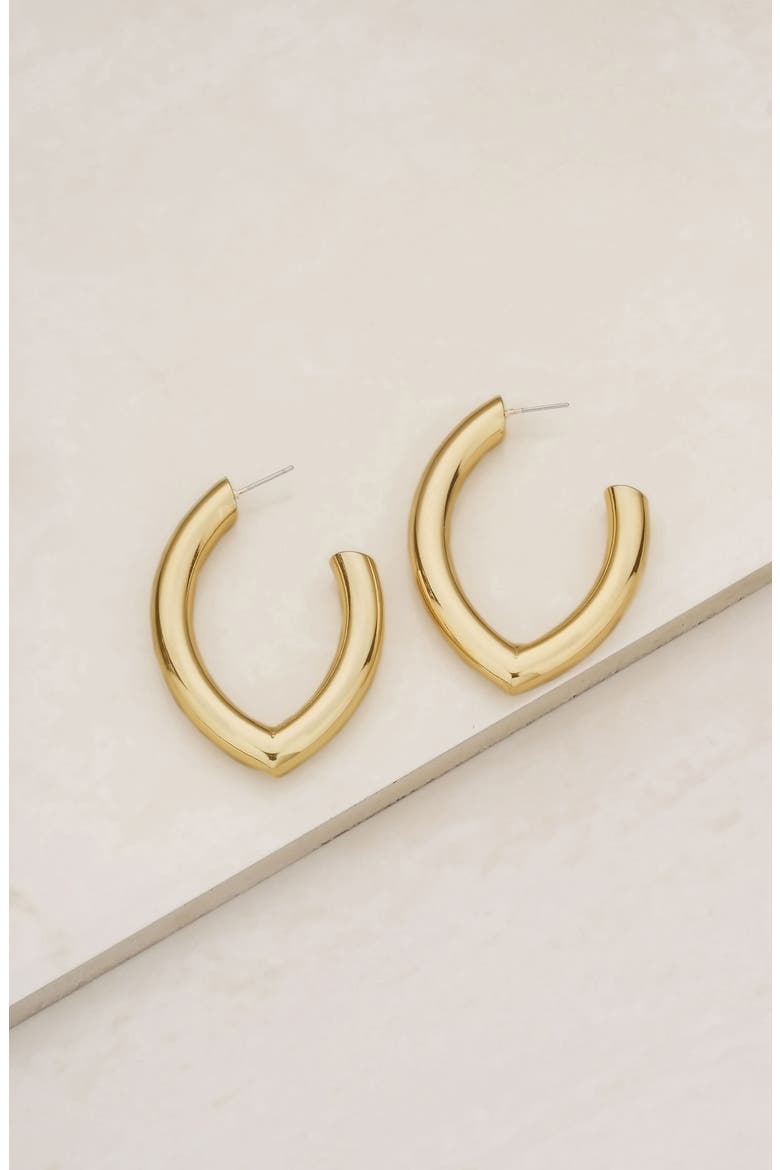 Mara Hoop Earrings, Alternate, color, GOLD