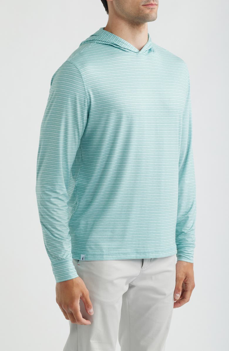 johnnie-O Talon Stripe UPF 50+ Hoodie, Alternate, color, 