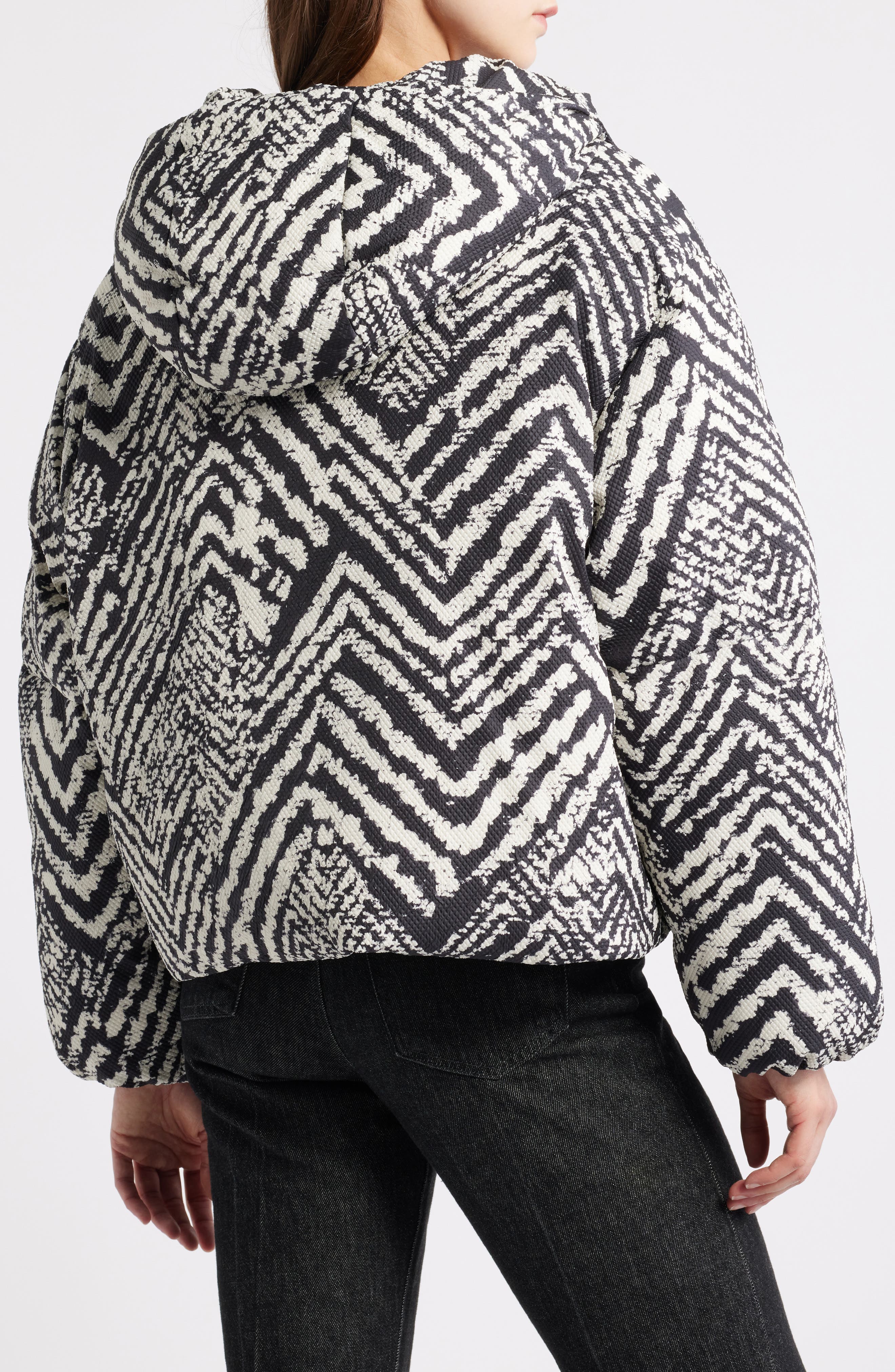 Paffia Herringbone Hooded Coat - image 2
