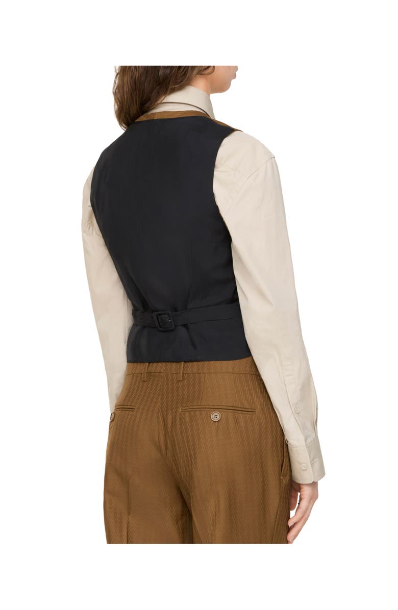 Burberry Wool Mohair Waistcoat, Alternate, color, Hazelnut Brown