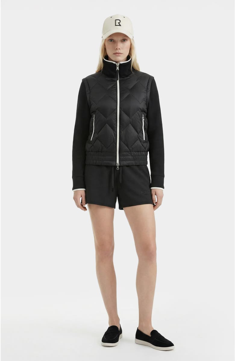 Rudsak Prisa Quilted Light Down Jacket With Removable Sleeves, Alternate, color, Black