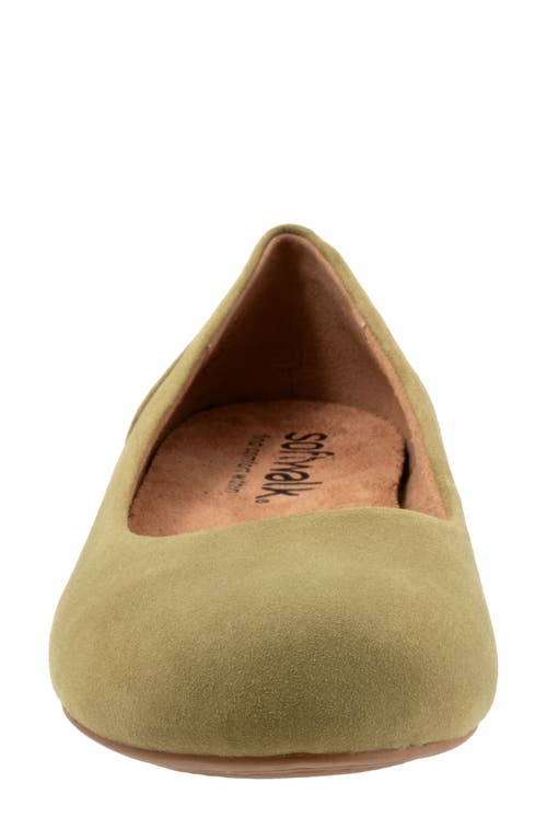 Softwalk ® Sonoma Flat In Olive Suede