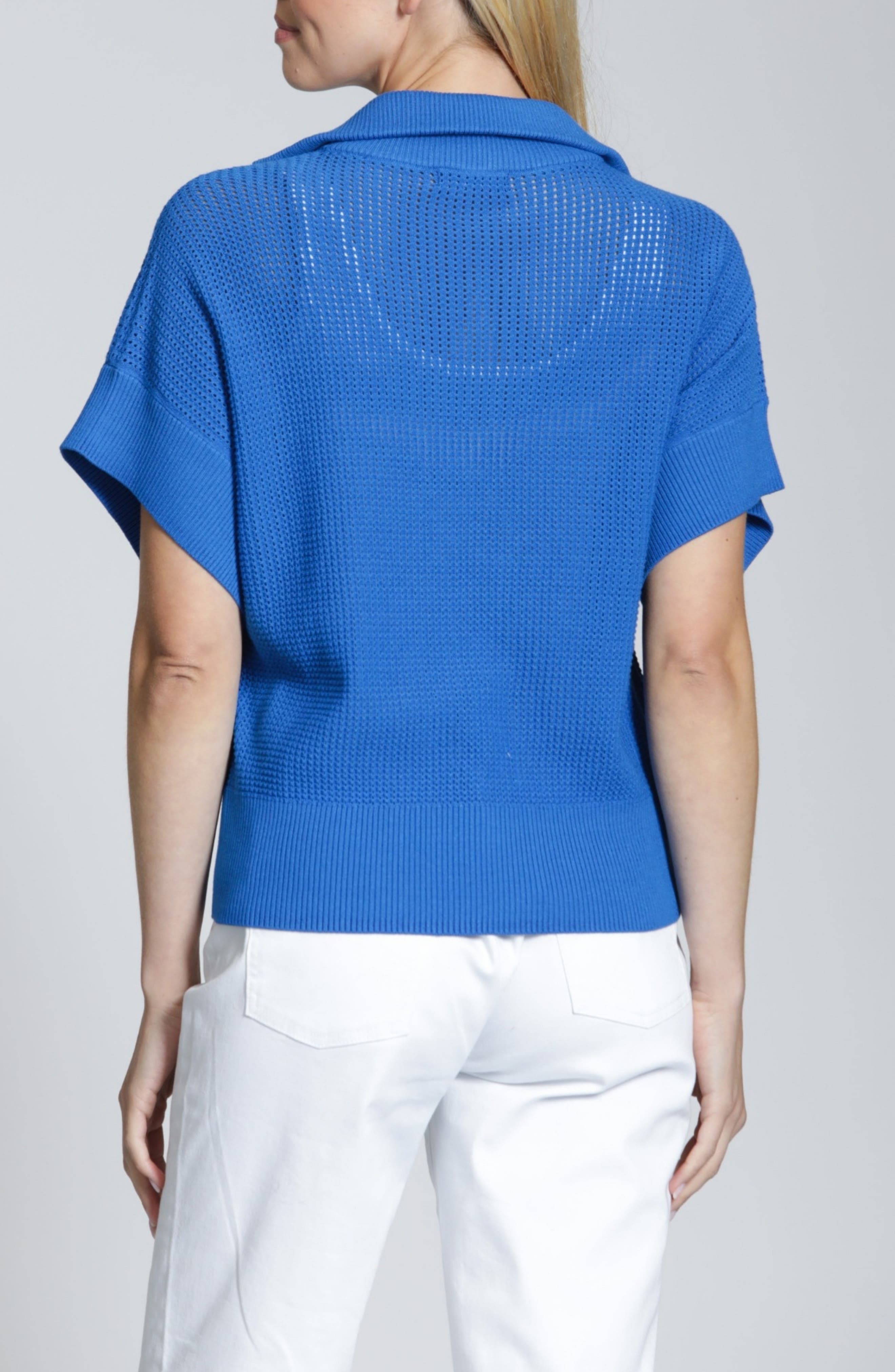 Open Stitch Quarter Zip Sweater - image 4
