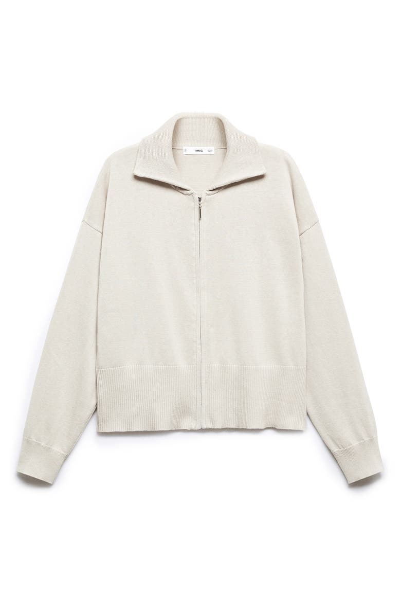 MANGO Knit Pajama Jacket, Alternate, color, 