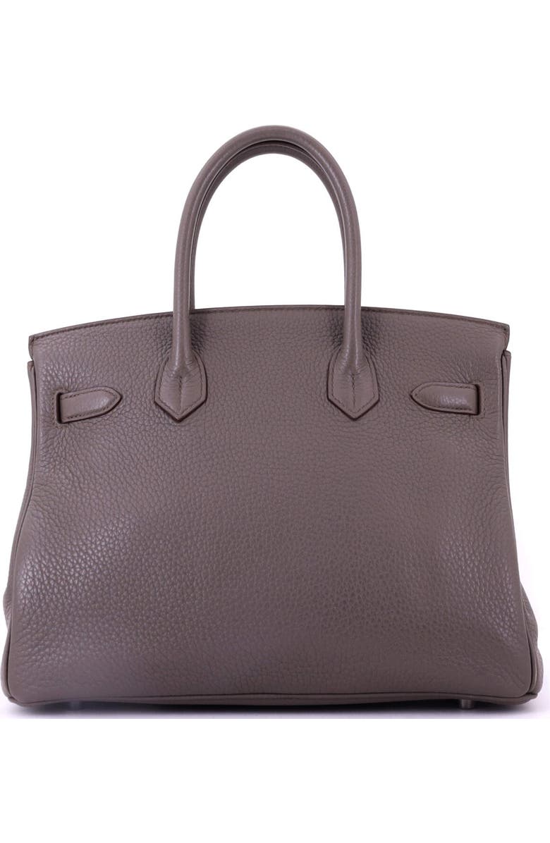 Pre-Owned Hermes Birkin Handbag Grey Clemence with Palladium Hardware 30, Alternate, color,