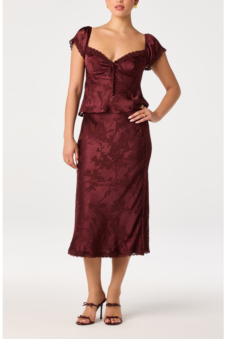 Windey Satin Midi Skirt, Alternate, color, MULBERRY