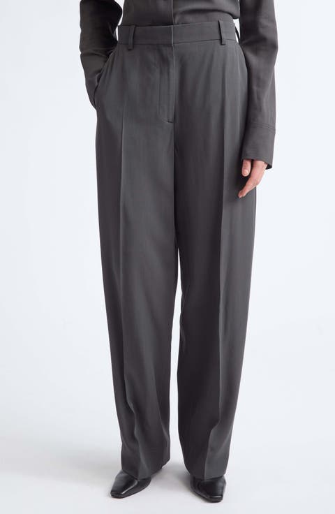 High Waist Straight Leg Trousers