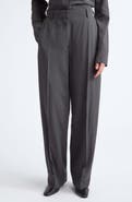 TOTEME High Waist Straight Leg Trousers