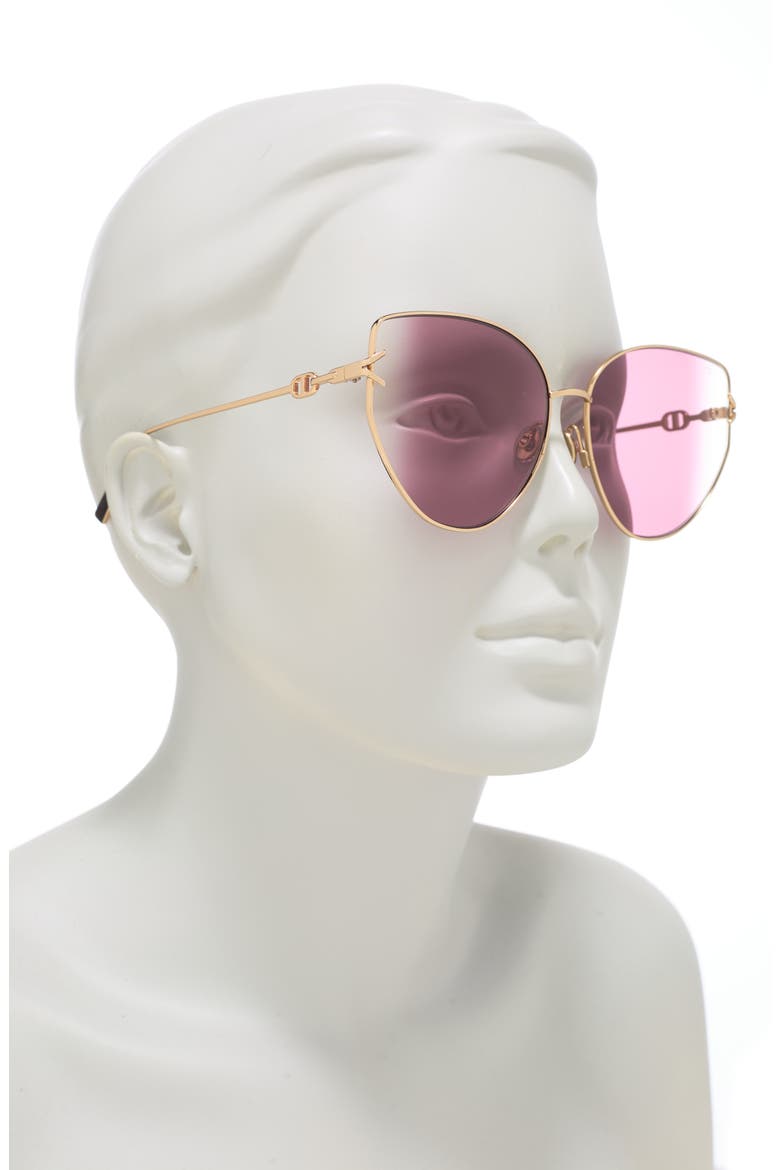 62mm Gipsy Cat Eye Sunglasses, Alternate, color, ROSE GOLD