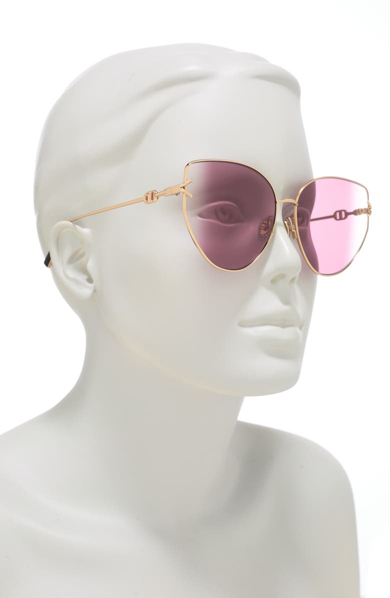 CHRISTIAN DIOR 62mm Gipsy Cat Eye Sunglasses, Alternate, color,