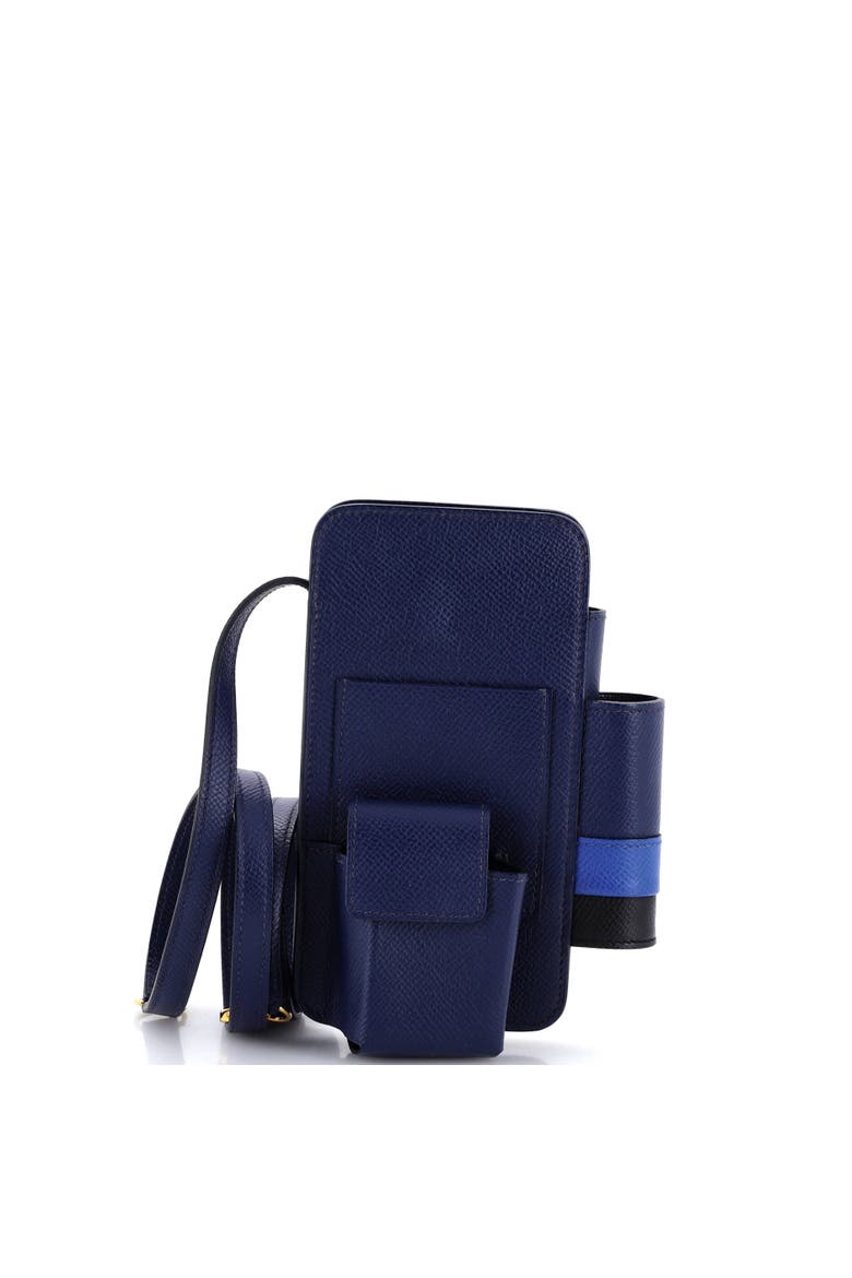 Hermesway Phone Case Crossbody Bag Epsom, Main, color, Bleu Saphir