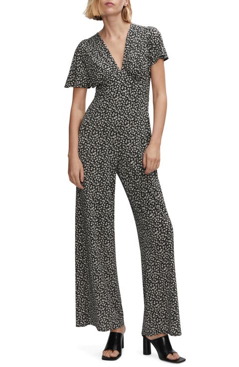 Ditsy Floral Print Jumpsuit