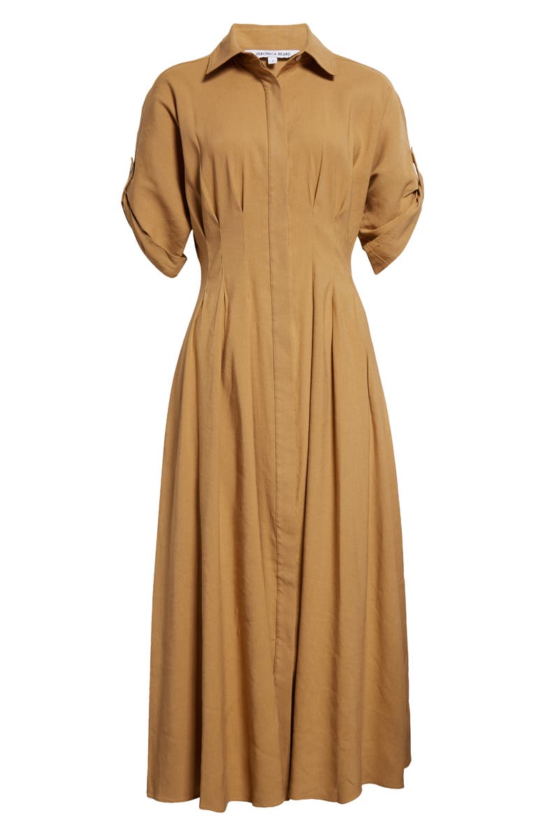 Veronica Beard Adavi Linen Blend Shirtdress, Alternate, color,