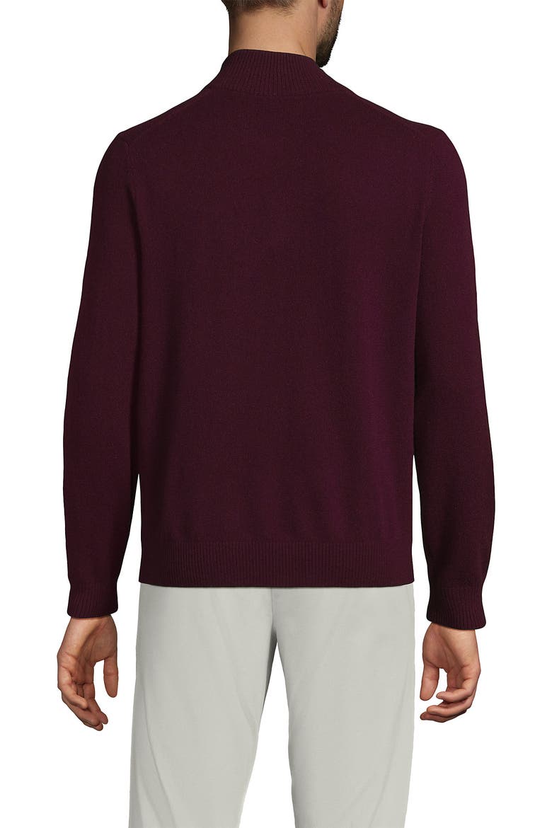 Fine Gauge Cashmere Quarter Zip, Alternate, color, Lush Burgundy