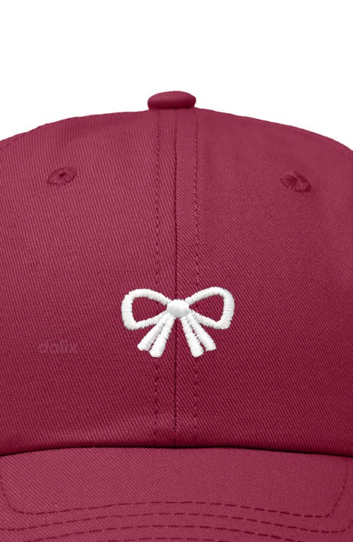 Dalix Bow Dad Cap In Burgundy