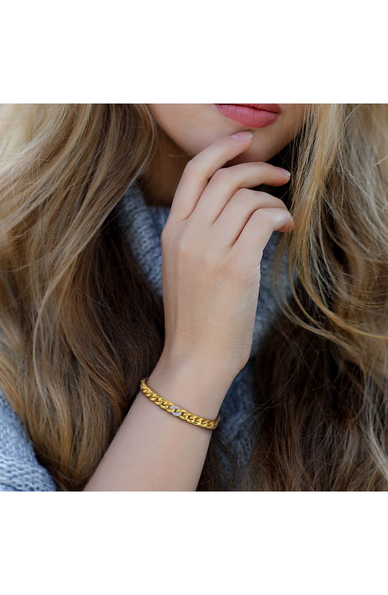 Julianna B. Diamond Curb Link Bracelet 14k, Alternate, color, 14K Gold