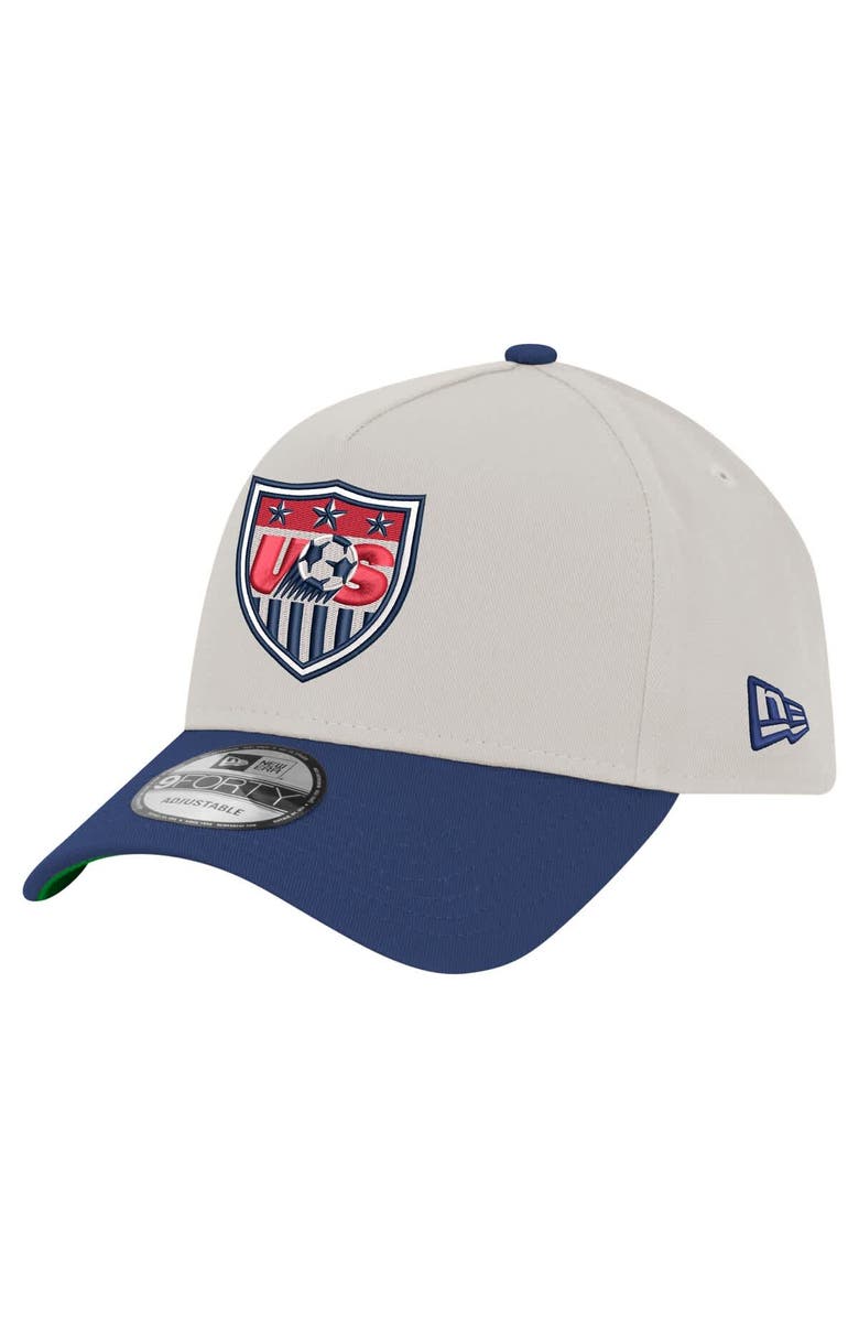 New Era Men's New Era  Khaki USMNT 1995 Retro Foam 9FORTY Adjustable Hat, Main, color, 