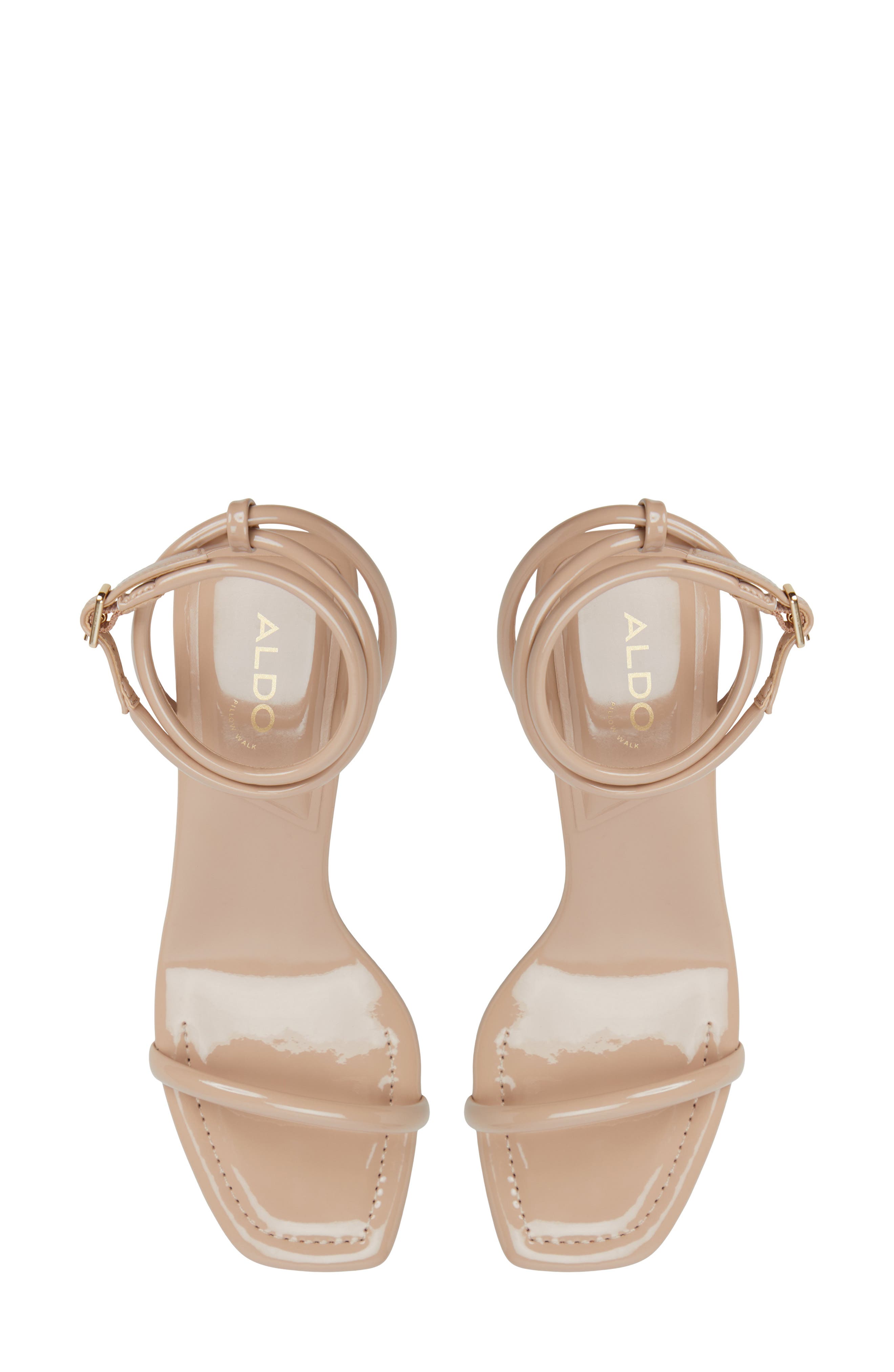 ALDO Dime Ankle Strap Sandal, Alternate, color, Bone