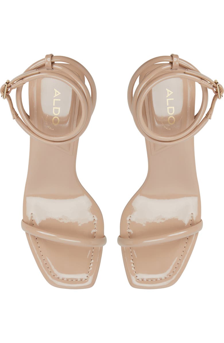 ALDO Dime Ankle Strap Sandal, Alternate, color, Bone