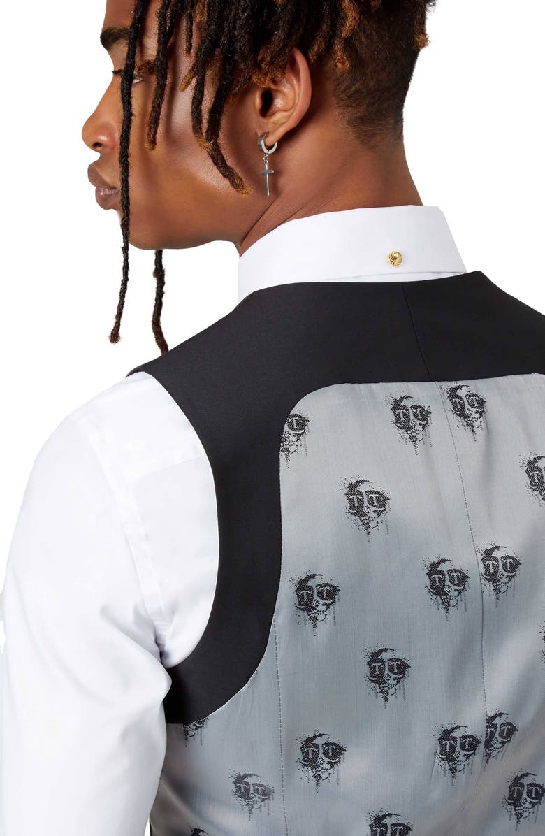 Twisted Tailor Ellroy Skinny Fit Stretch Wool Blend Waistcoat, Alternate, color,